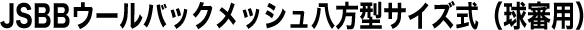 JSBBウールバックメッシュ八方型サイズ式（球審用）