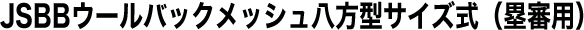 JSBBウールバックメッシュ八方型サイズ式（塁審用）