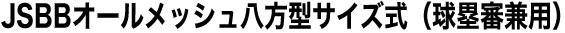 JSBBオールメッシュ八方型サイズ式（球塁審兼用）